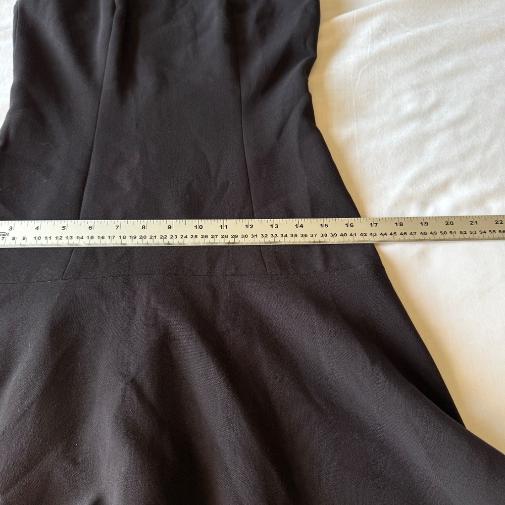 Club Monaco Fit & Flare Tiered Cocktail Dress Black Size 2 Wedding Guest Formal - Picture 12 of 15